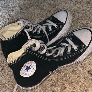 Black high top converse